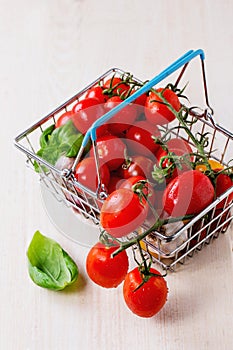 Assortment of tomatoes and vegetables