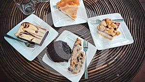 An assortment of traditional German cakes