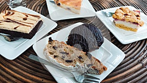 An assortment of traditional German cakes