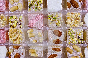 Assortment turkish delight in a box