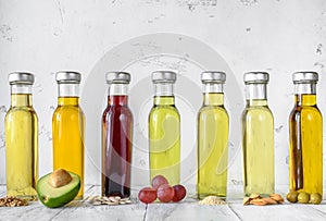 Assortment of vegetable oils