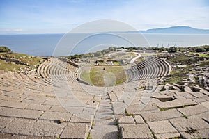 Assos Ancient City Drone shooting, Assos Behramkale, Canakkale Turkey.