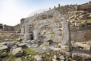 Assos Ancient City Drone shooting, Assos Behramkale, Canakkale Turkey.