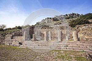 Assos Ancient City Drone shooting, Assos Behramkale, Canakkale Turkey.