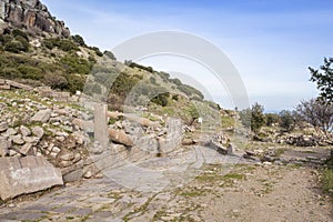 Assos Ancient City Drone shooting, Assos Behramkale, Canakkale Turkey.