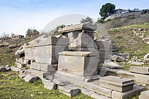 Assos Ancient City Drone shooting, Assos Behramkale, Canakkale Turkey.