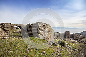 Assos Ancient City Drone shooting, Assos Behramkale, Canakkale Turkey.