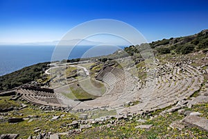 Assos Ancient City Drone shooting, Assos Behramkale, Canakkale Turkey.