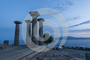 Assos Ancient City Drone shooting, Assos Behramkale, Canakkale Turkey.