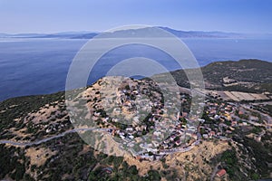 Assos Ancient City Drone shooting, Assos Behramkale, Canakkale Turkey.