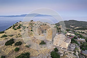 Assos Ancient City Drone shooting, Assos Behramkale, Canakkale Turkey.