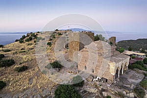 Assos Ancient City Drone shooting, Assos Behramkale, Canakkale Turkey.