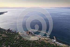 Assos Ancient City Drone shooting, Assos Behramkale, Canakkale Turkey.