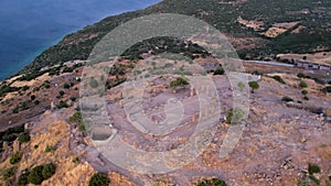 Assos Ancient City Drone shooting, Assos Behramkale, Canakkale Turkey.