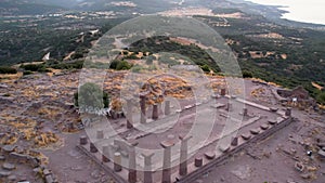 Assos Ancient City Drone shooting, Assos Behramkale, Canakkale Turkey.