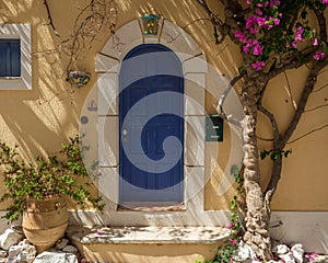 Assos door of a house, Kefalonia Greece