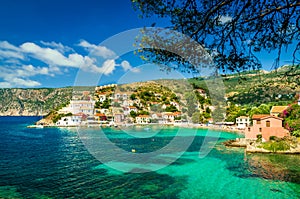 Assos on the Island of Kefalonia in Greece photo