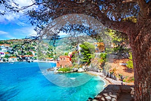 Assos village in Kefalonia, Greece