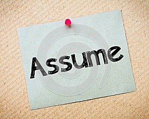 Assume