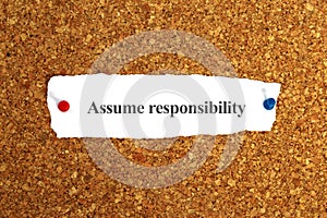 assume responsibility word on paper