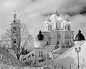 Assumption Cathedral in Dmitrov Kremlin, Russia, Moscow region i