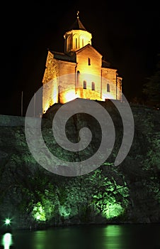 Assumption church in Metekhi. Tbilisi. Georgia photo