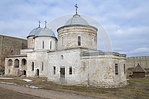Assumption and St. Nicholas churches. Ivangorod fortress. Leningrad region, Russia