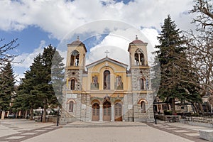 Assumption of Theotokos Church in Kalavryta central square, Peloponnese, Greece.