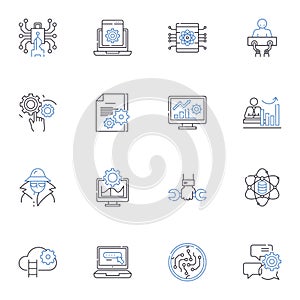 Assurance line icons collection. Trust, Confidence, Reliability, Security, Peace, Protection, Guarantee vector and