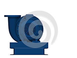 Assy of centrifugal pump in back view