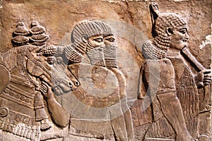 Assyrian art relief