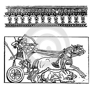 Assyrian Divider 2 vintage illustration