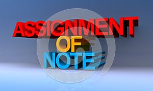 AssÃÂ±gnment of note on blue