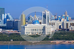 Astana. The central part of the city. embankment photo