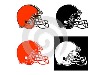 ASTANA, KAZAKHSTAN -25 October 2020 : Cleveland Browns icon. Cleveland Browns logo. Vector Cleveland Browns symbol. American