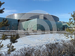 Different modern buildings in Astana