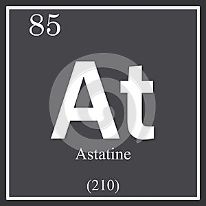 Astatine chemical element, dark square symbol