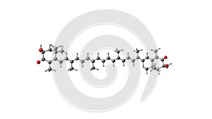 Astaxanthin molecule rotating video on white