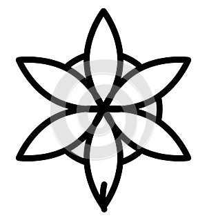 Aster Vector Icon which can easily modified or edit