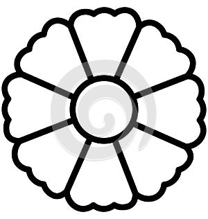 Aster Vector Icon which can easily modified or edit