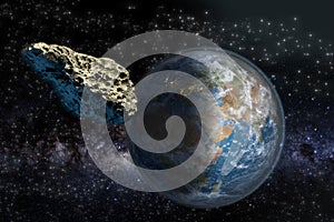 Asteroid closing on Earth