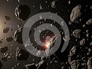 Asteroid Collision: A Dramatic Event in Space