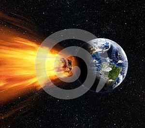 Asteroid Earth Collide