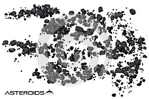 Asteroid field illustration