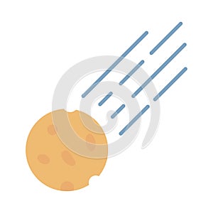 Asteroid  Flat vector icon which can easily modify or edit