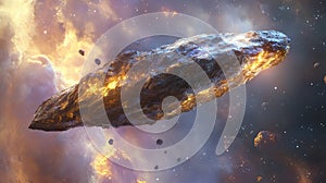 asteroid floating comet