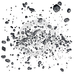 Asteroid field photo