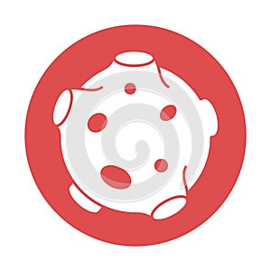 Asteroid glypy with color background vector icon which can easily modify or edit photo