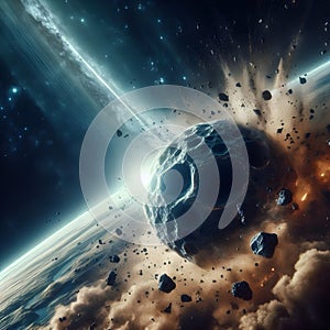 asteroid hitting earth