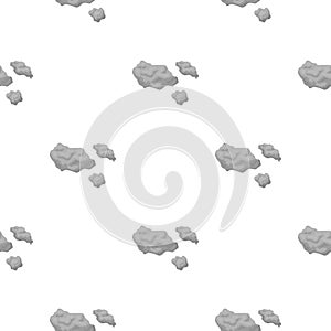 Asteroid icon in cartoon style isolated on white background. Space pattern stock vector illustration.